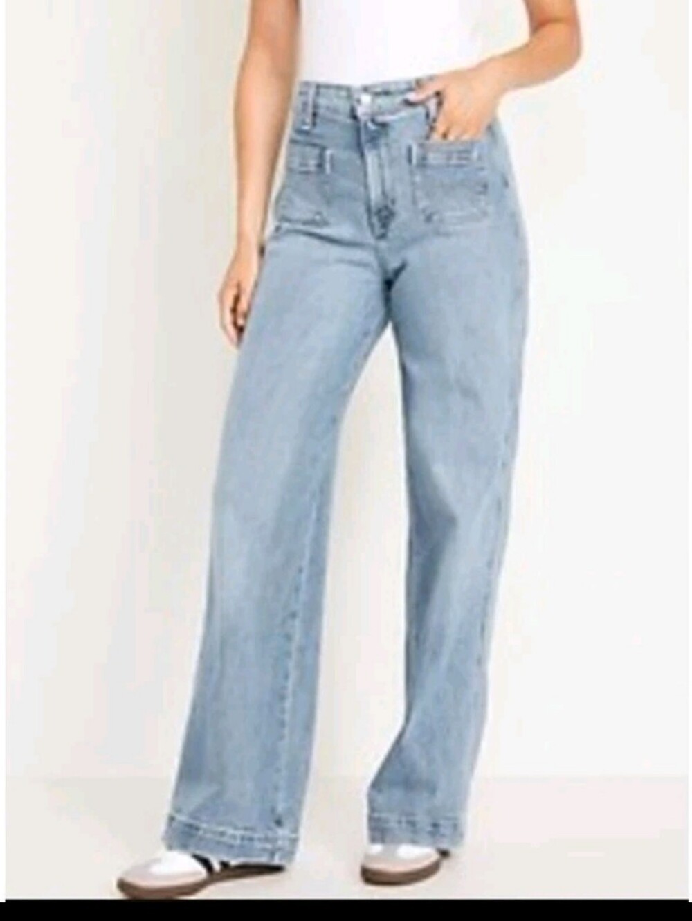 Old Navy Ski-High Wide Leg Women’s Jeans - Light Blue, SZ 4 Tall